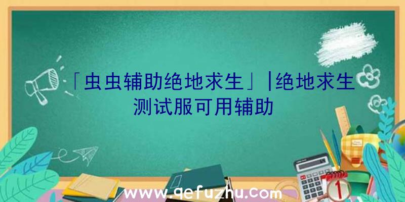 「虫虫辅助绝地求生」|绝地求生测试服可用辅助